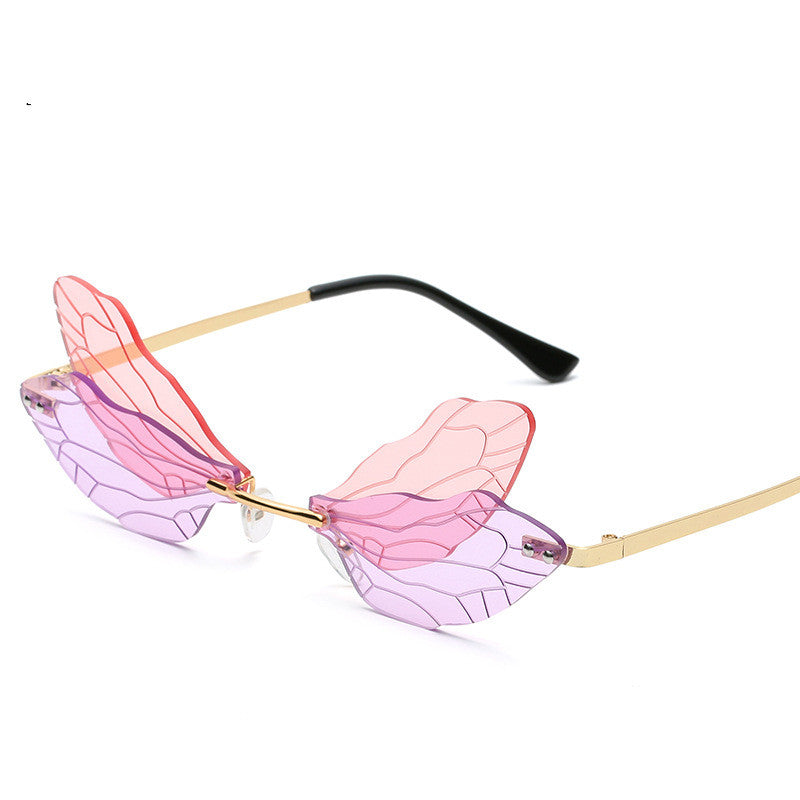 Frameless Dragonfly Wings Sunglasses