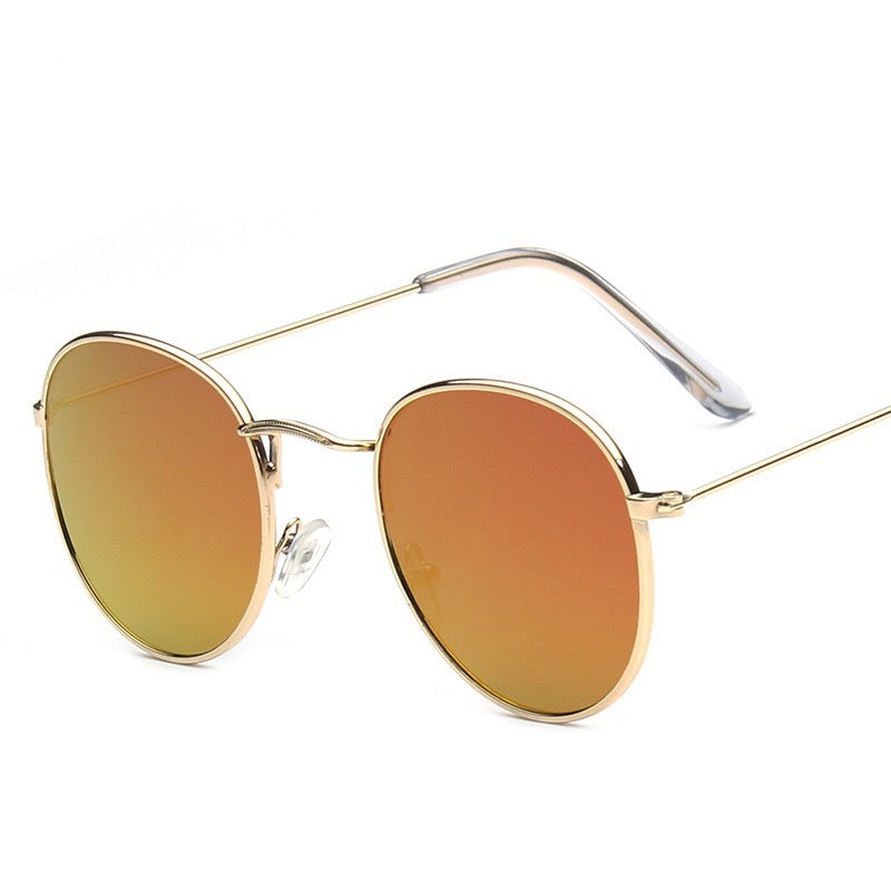 Trendy Color Film Round Frame Sunglasses