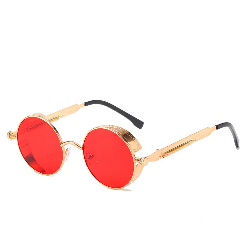 Round Frame Retro Punk Sunglasses
