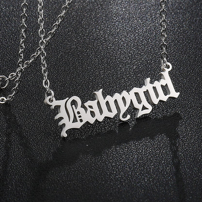 Babygirl alphabet Necklace