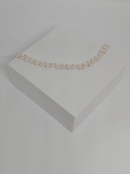 Bridal White - Rose Gold Choker