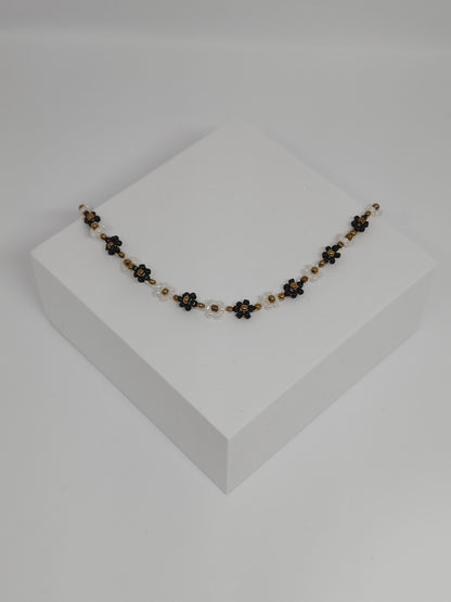 Onyx Odyssey Hellebore Flower Choker