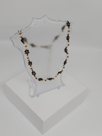 Onyx Odyssey Hellebore Flower Choker