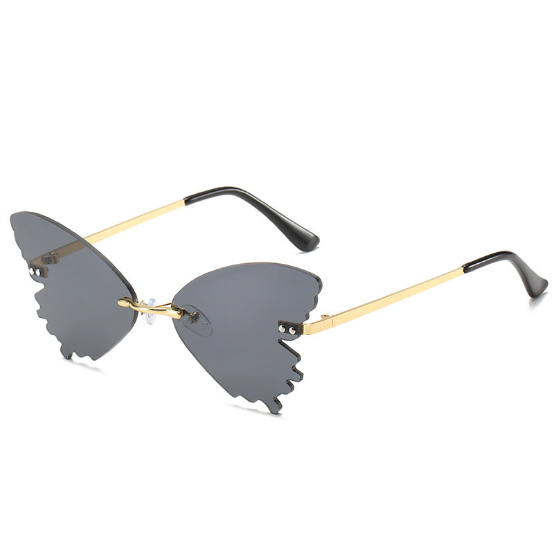 Butterfly Rimless Sunglasses