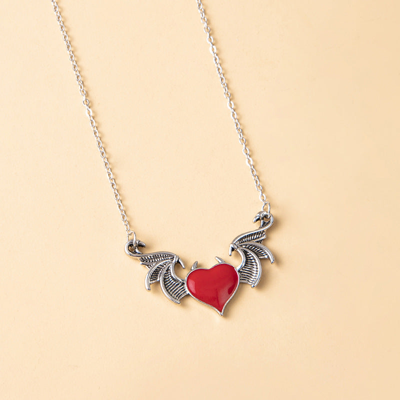 Metal Heart Drip Necklace