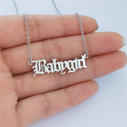 Babygirl alphabet Necklace