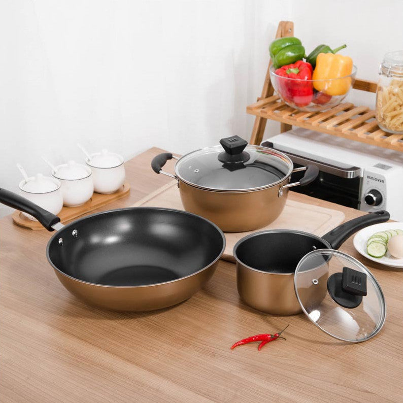 Kitchen Cookware 3pcs Set Of Cooking Pots