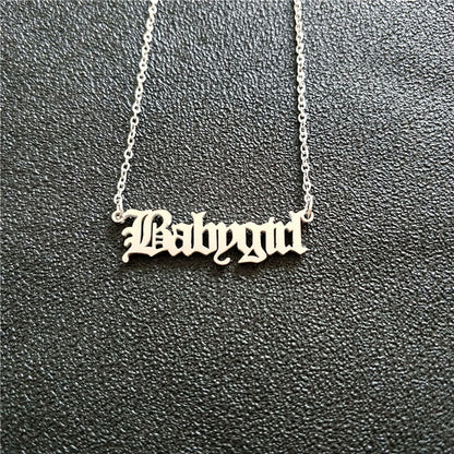 Babygirl alphabet Necklace