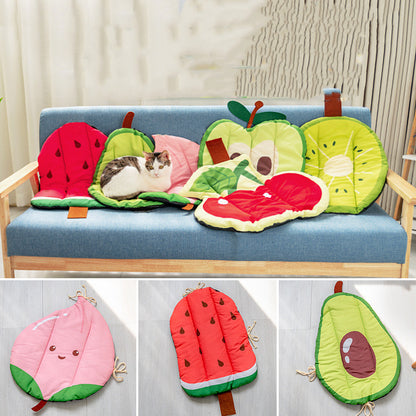 Washable Ice Pad Summer Fruit Pet Beds