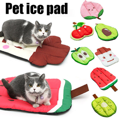 Washable Ice Pad Summer Fruit Pet Beds