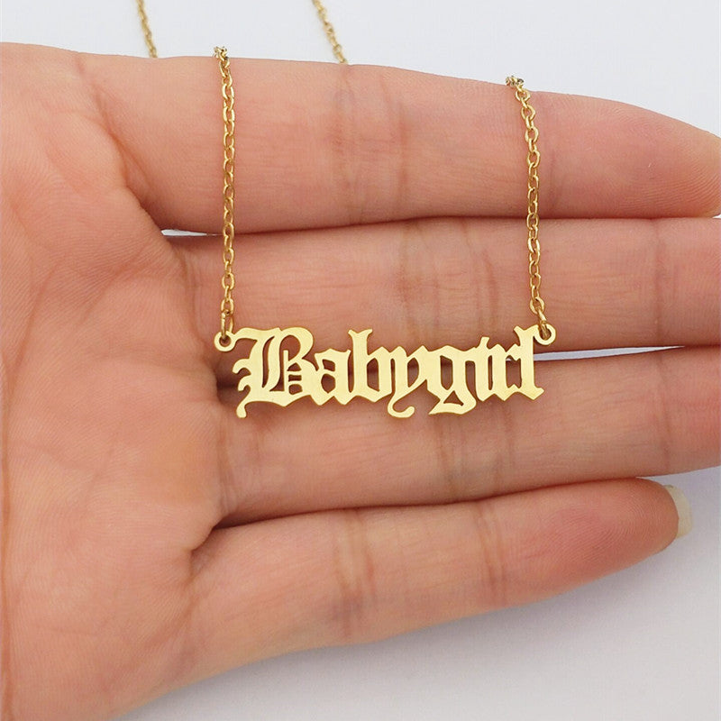 Babygirl alphabet Necklace