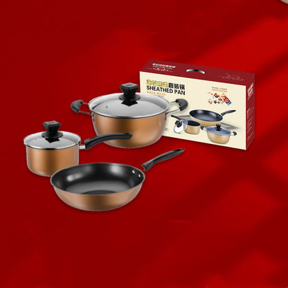 Kitchen Cookware 3pcs Set Of Cooking Pots