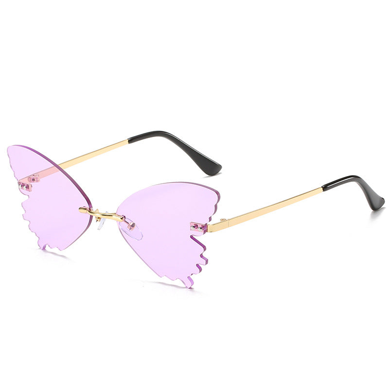 Butterfly Rimless Sunglasses