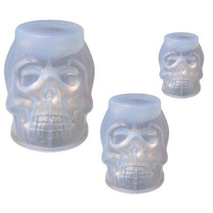 DIY Scar Face Skeleton Head Silicone Candle Mold