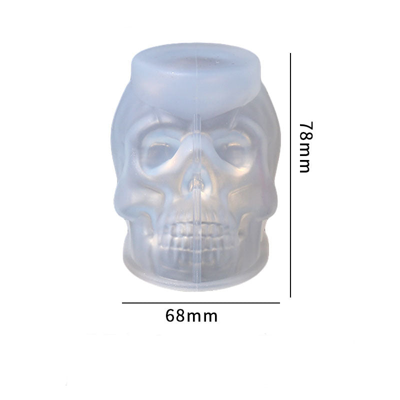 DIY Scar Face Skeleton Head Silicone Candle Mold