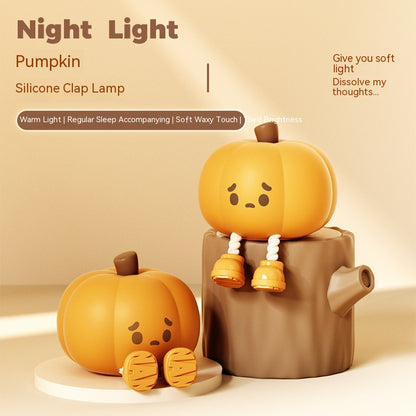 Cute Pumpkin Night Lamp , Dimmable & Rechargeable!