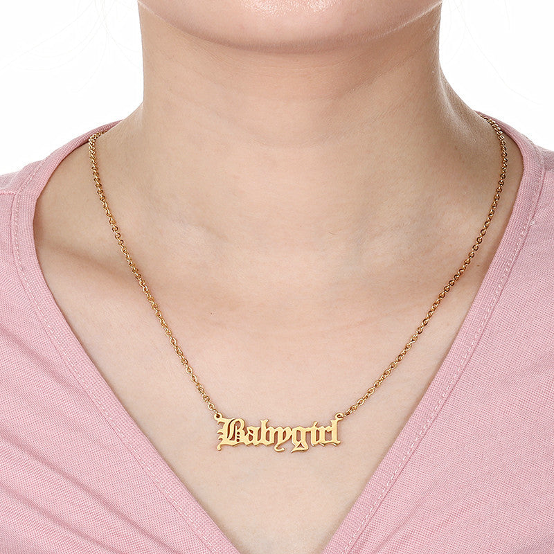 Babygirl alphabet Necklace