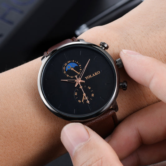 Ultra-thin Leather Quartz Watch