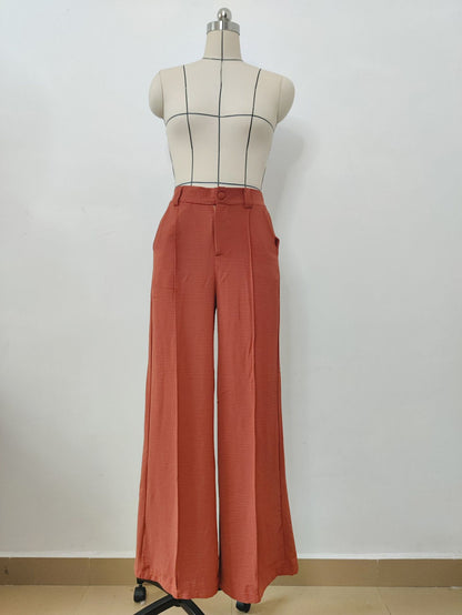 Loose Pleated Wide-leg Casual Pants