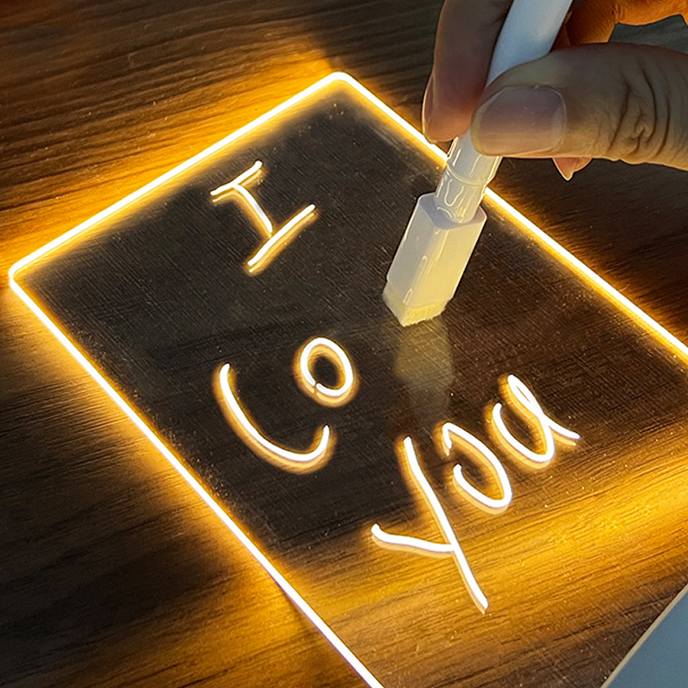 Creative LED USB Note Board With Pen