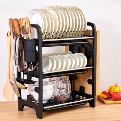 2 Layers Stainless Steel Dish Storage Rack