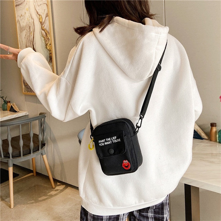 Korean Small Canvas Messenger / Shoulder Bag