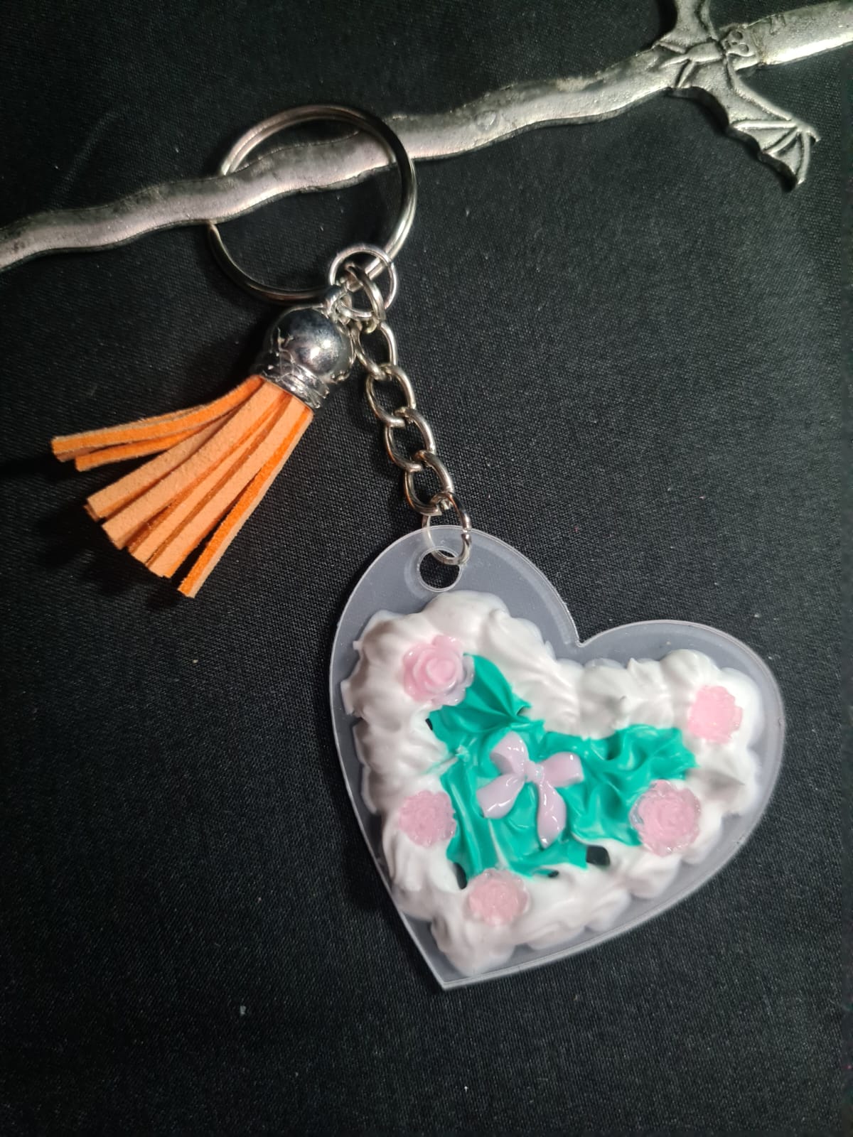 Blossoming Heart Keychain