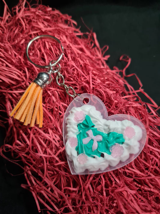Blossoming Heart Keychain