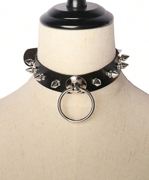 Gothic Spike Stud Choker Necklace