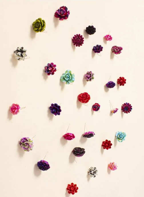 36 Pairs Random Flower Stud Earrings