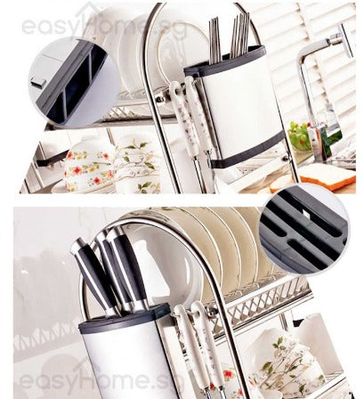 Stainless Steel Dish Rack A - (2 tier, 45cm)
