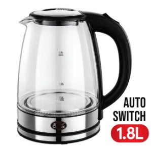 My Choice Electric Kettle Glass Jug 1.8Lwith Auto Switch (MC7008)