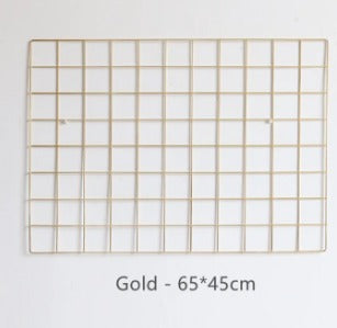 Metal Grid Photo Wall Wire Mesh Board Set