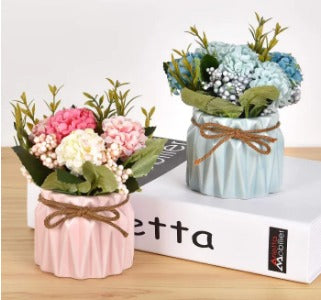 Artificial Hydrangea Potted Bouquet