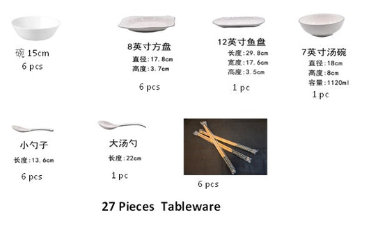 27pcs Tableware Set