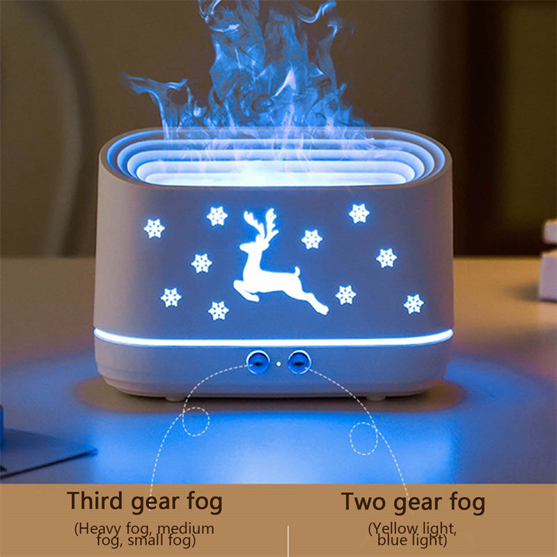 Elk Flame Humidifier Diffuser Lamp