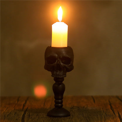 Three-dimensional Skull Column Candlestick Holder