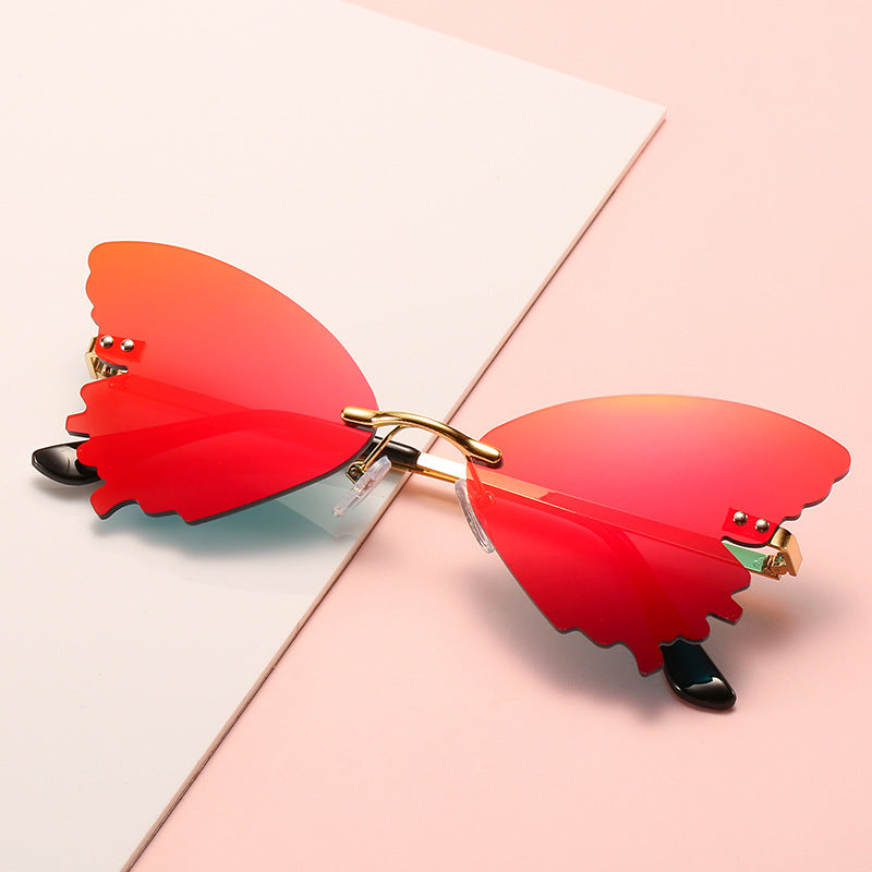 Butterfly Rimless Sunglasses