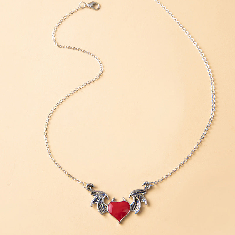 Metal Heart Drip Necklace