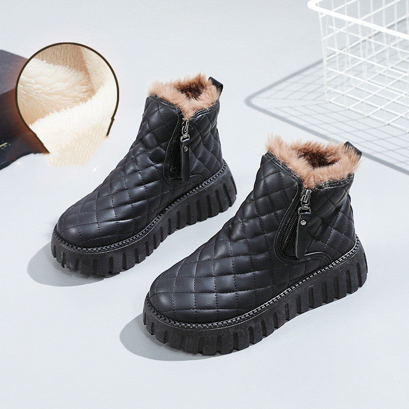 Women's Platform Ankle Lined Snow Boots For Winter