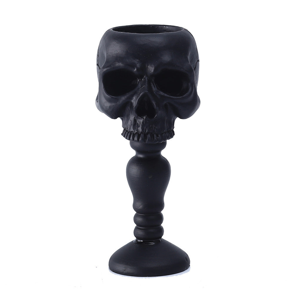 Three-dimensional Skull Column Candlestick Holder