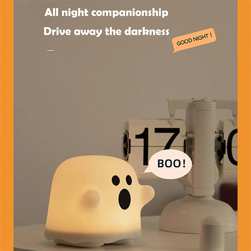 LED Touch Sensor Silicone Bedside Table Lamp For Halloween