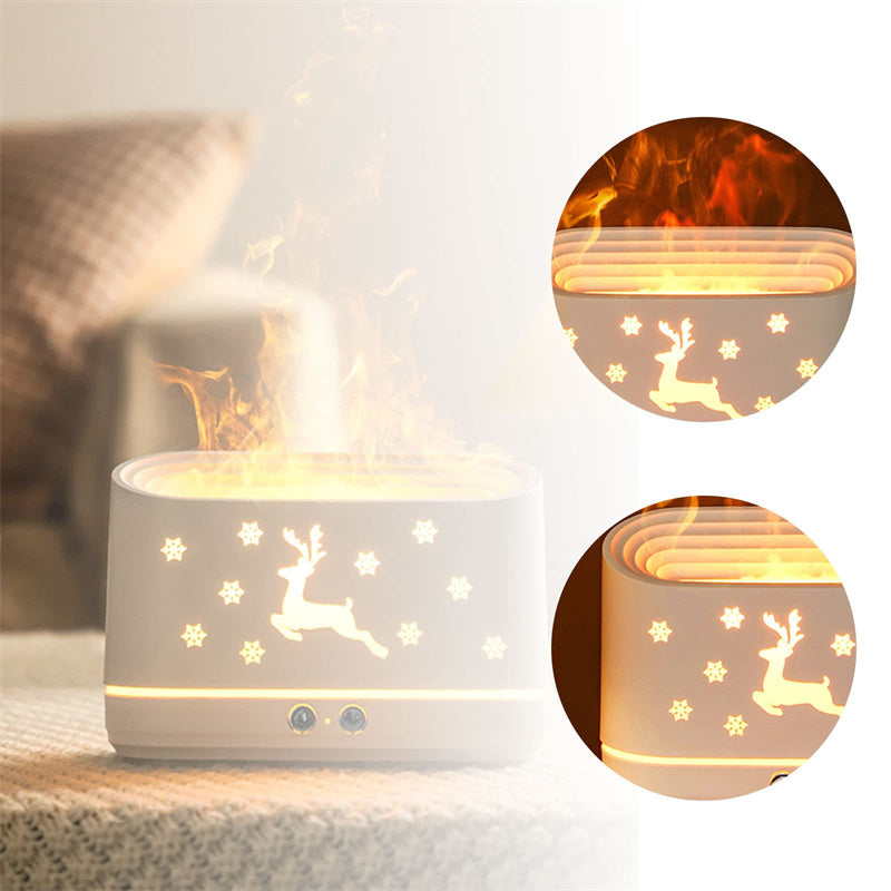 Elk Flame Humidifier Diffuser Lamp