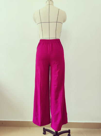 Loose Pleated Wide-leg Casual Pants