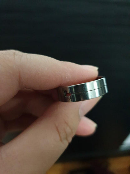 Unisex Silver Stainless Steel Ring