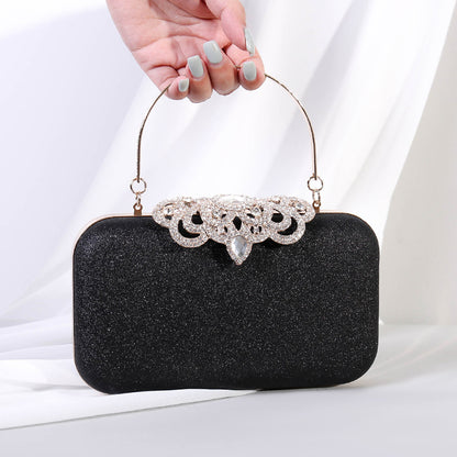 Retro crown rhinestone handmade bag