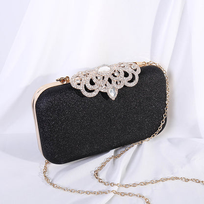 Retro crown rhinestone handmade bag