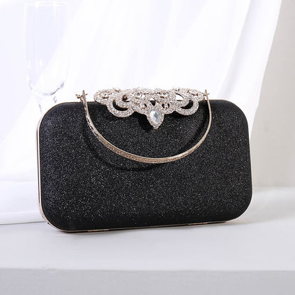 Retro crown rhinestone handmade bag