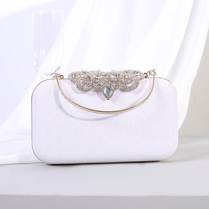 Retro crown rhinestone handmade bag