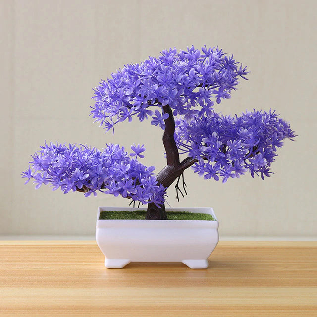 Purple Artificial Bonsai Plants